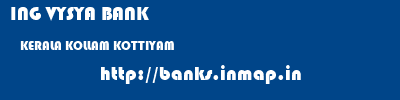 ING VYSYA BANK  KERALA KOLLAM KOTTIYAM   banks information 